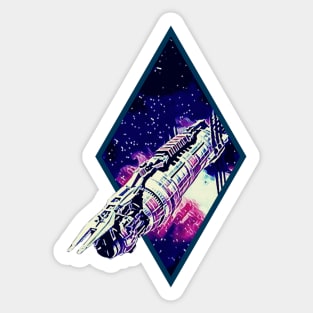 B5 - Last Best Hope for Peace - Space Station -  Black - Sci-Fi Sticker